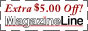 $5.00 off Magazineline banner