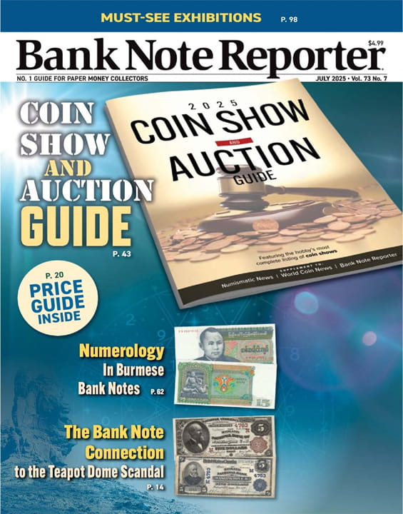 Bank Note Reporter Magazine