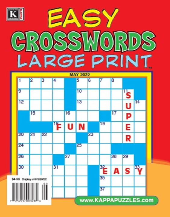 Easy Crosswords Large Print Magazine